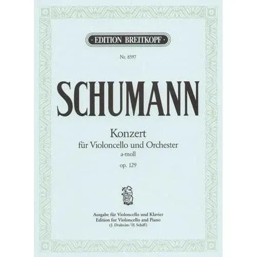 Shar Music Schumann Konzert a-Moll op.129 Noten Cello Klavier