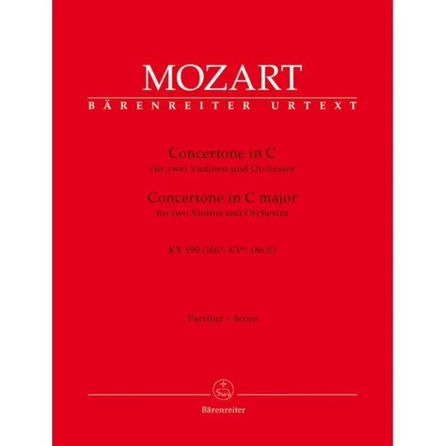 Bärenreiter Mozart Concertone K 190 Noten Partitur Urtext