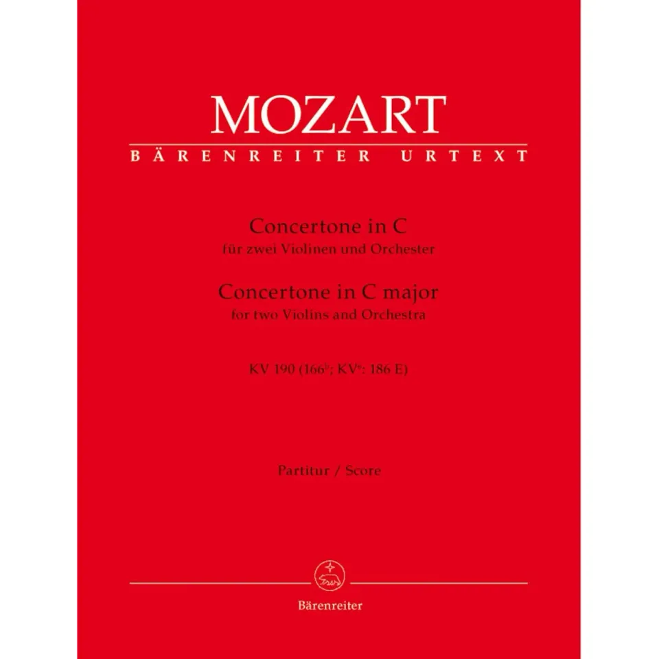 Bärenreiter Mozart Concertone K 190 Noten Partitur Urtext