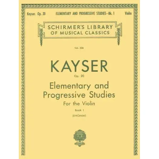 Schirmer Kayser 36 Etüden Op.20 Heft 1 Noten Violine