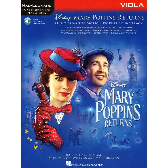 Hal Leonard Mary Poppins Returns Noten Bratsche mit Audio