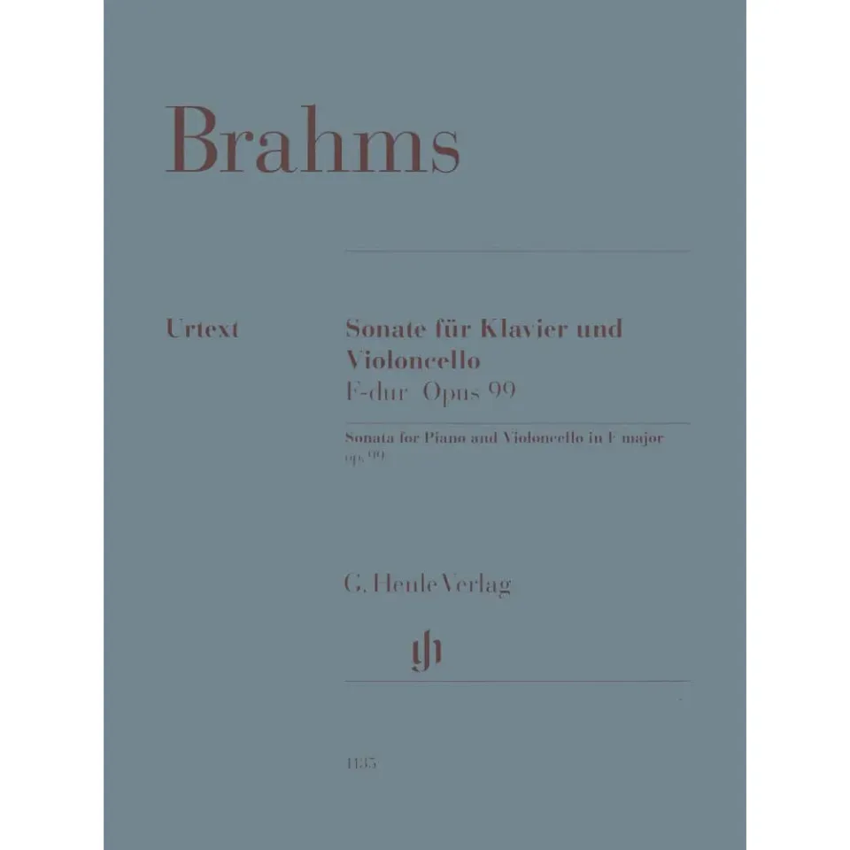 Shar Music Brahms Cello Sonata Nr. 2 F-Dur Op. 99 Cellonoten
