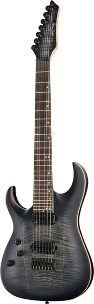 Harley Benton Amarok-7 E-Gitarre LH Flame Burst 7-saitig EMG