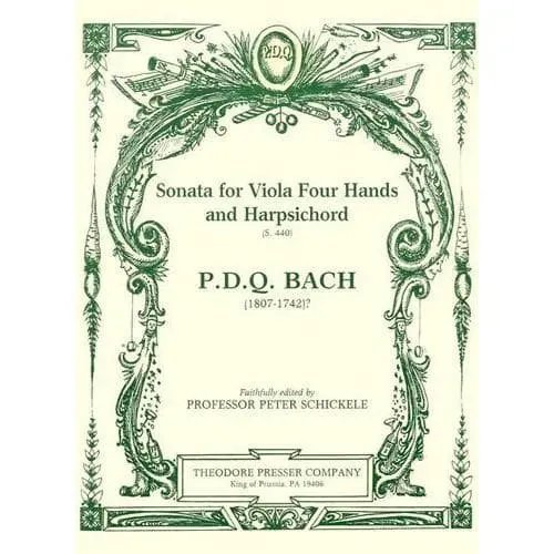 Presser PDQ Bach Sonate Viola vierhändig Noten Cembalo Humor
