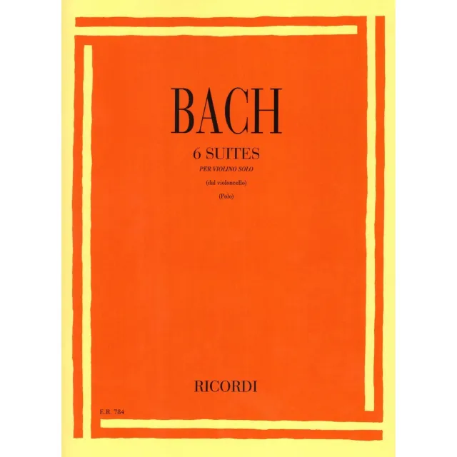 Bach 6 Suiten BWV 1007-1012 Noten Violine solo Ricordi