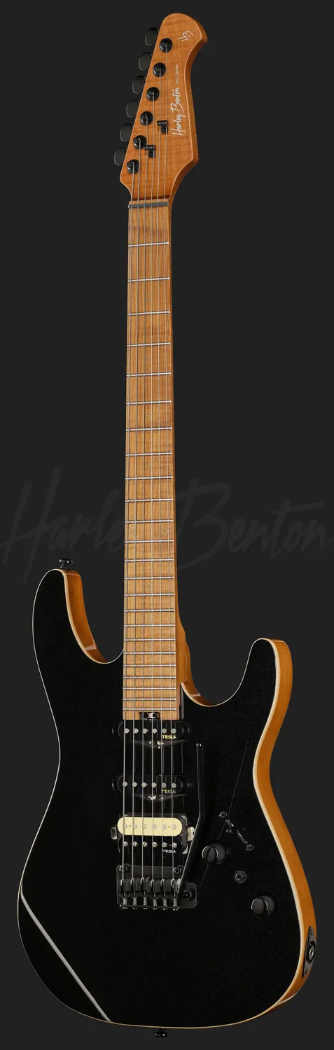 Harley Benton Progressive Fusion-IV HSS MN E-Gitarre Black Metallic