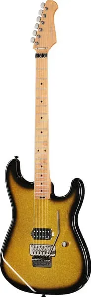 Harley Benton ST-80FR E-Gitarre Floyd Rose Gold Sparkle 80er