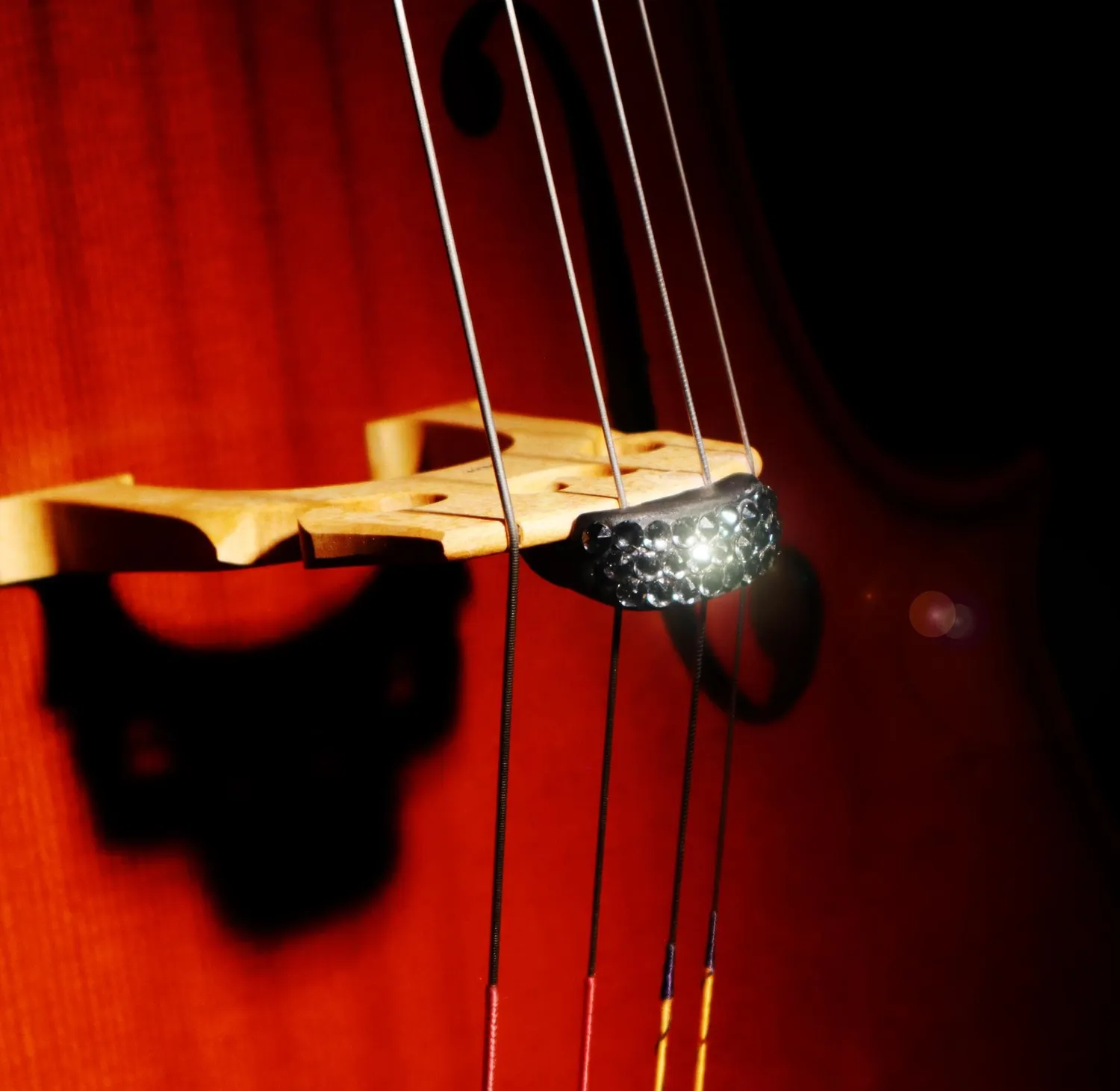 Brillante Polly Cello-Dämpfer Schwarz Kristall