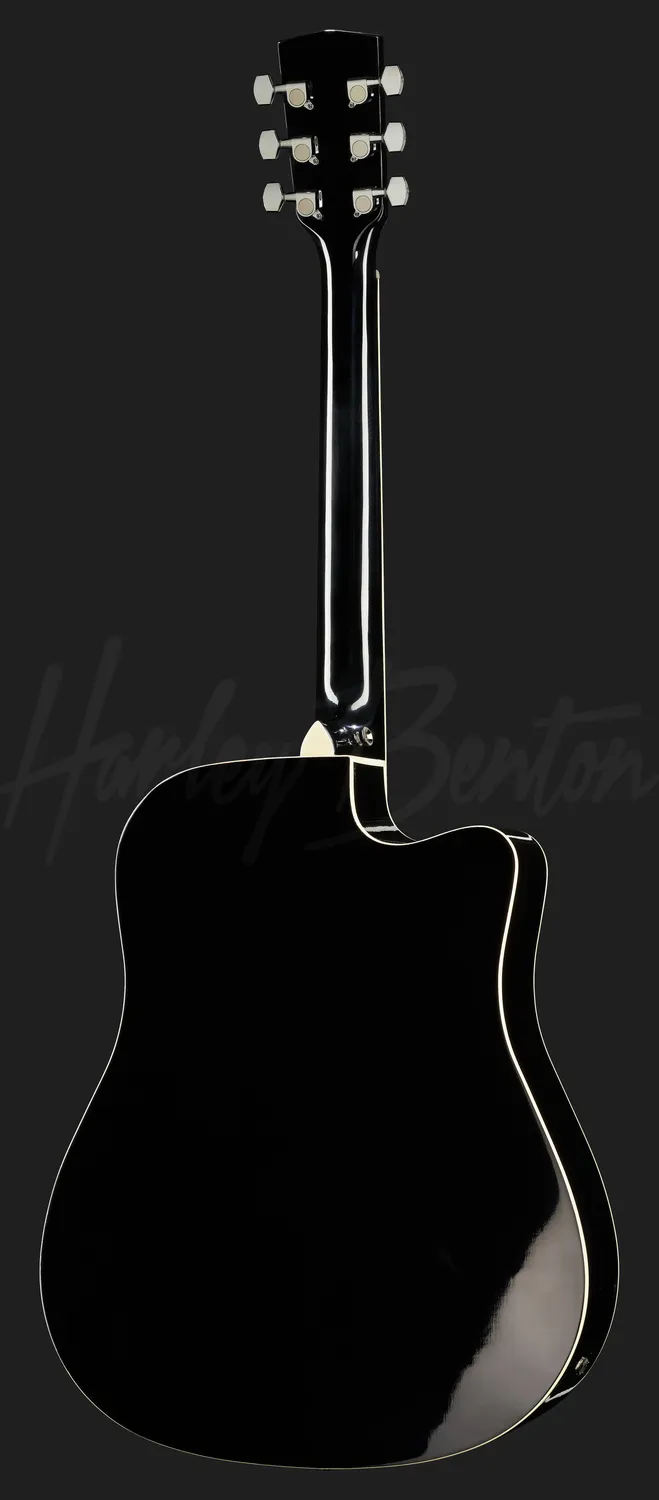 Harley Benton D-120CE-LH BK Westerngitarre links Schwarz