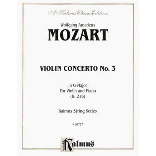 Shar Mozart K 216 Konzert G-Dur Violine Klavier Kalmus
