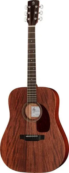 Harley Benton Custom CLD-15M Westerngitarre Dreadnought Mahagoni