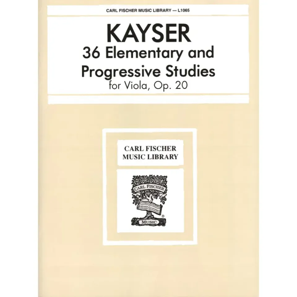 Carl Fischer Kayser Op 20 Bratschen-Noten 36 Etüden