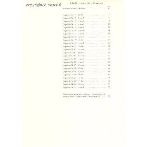 Henle Urtext Paganini 24 Capricen Noten Violine solo