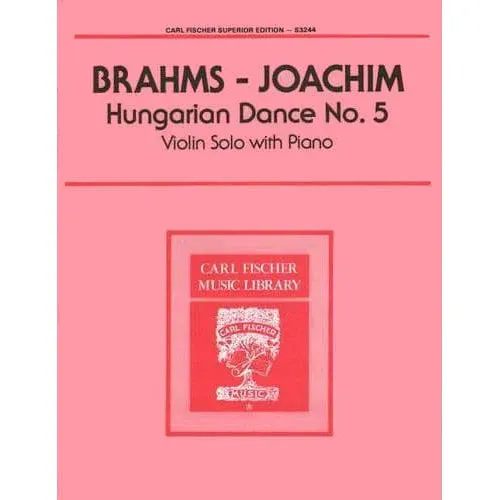 Carl Fischer Brahms Ungarischer Tanz Nr.5 Noten Violine