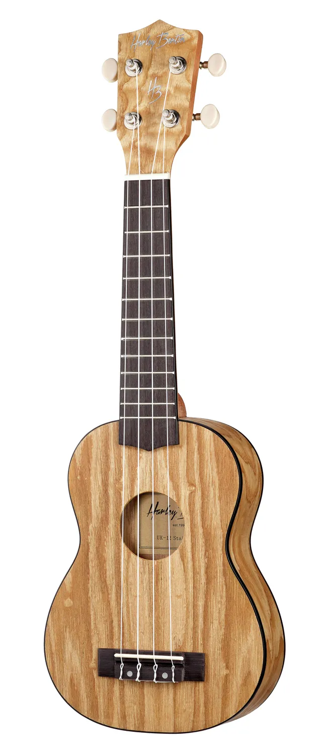 Harley Benton UK-12 Stain Ash NT Sopran-Ukulele mit Tasche