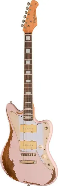 Harley Benton JA-60HA SP E-Gitarre Shell Pink Aged Singlecoil
