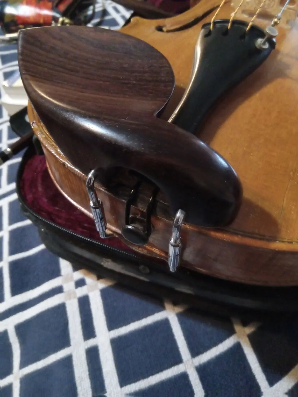 Strad Viola-Kinnhalter Palisander große Platte