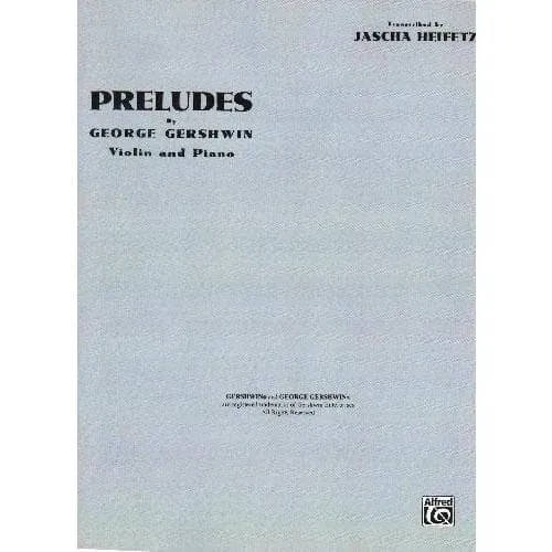 Alfred Gershwin Preludes Violinnoten Violine Klavier Heifetz