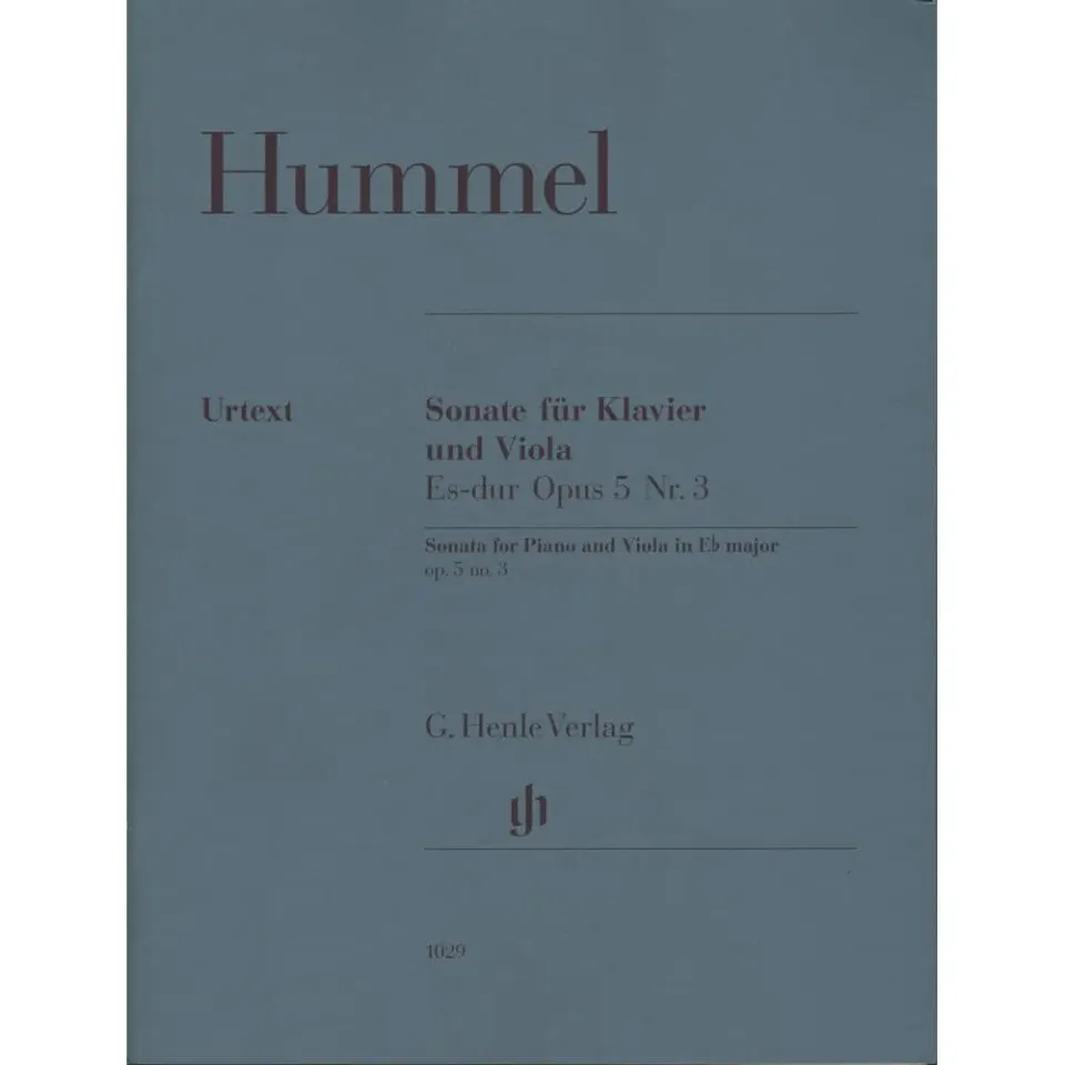 Hummel Sonate Es-Dur Op.5 Nr.3 Viola Klavier Henle Noten