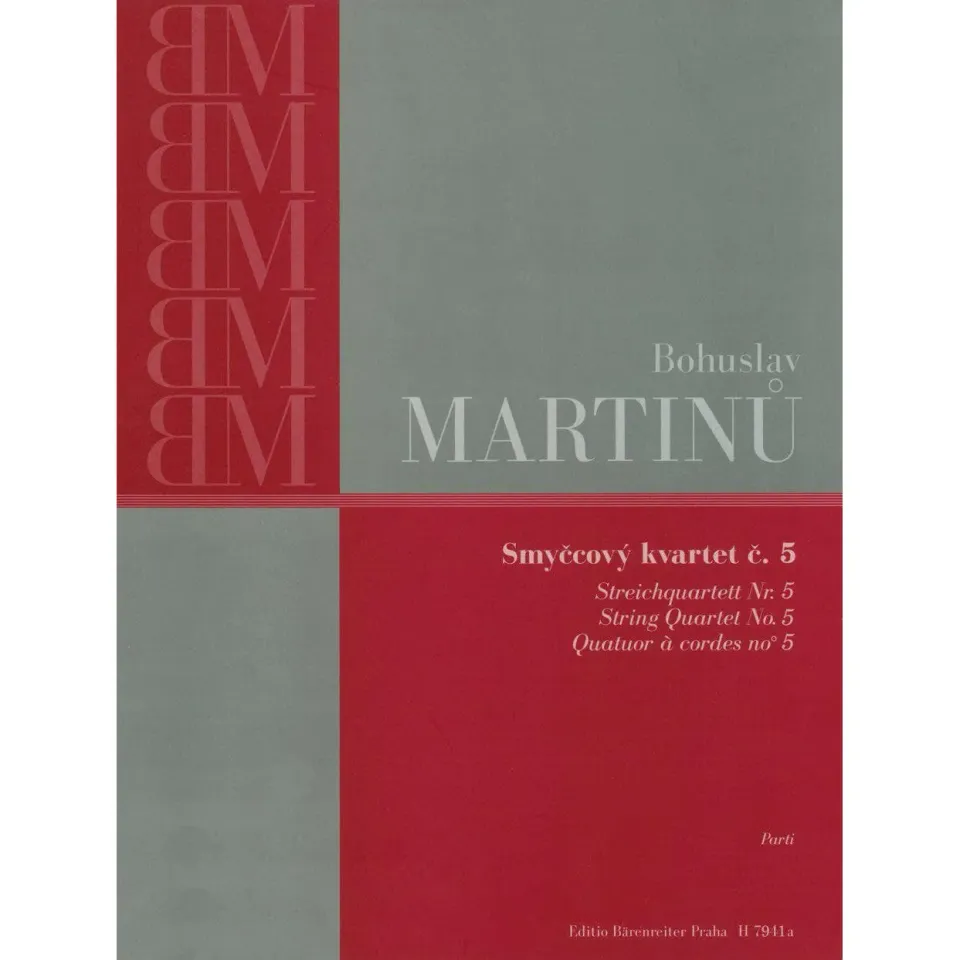 Martinů Streichquartett Nr. 5 Noten 2 Violinen Bratsche Cello