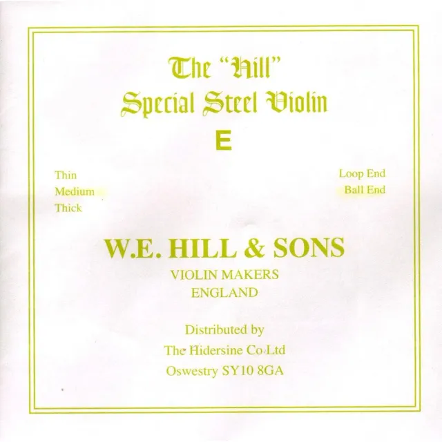 Hill & Sons E-Saite Violine 4/4 Stahl mittel Kugel