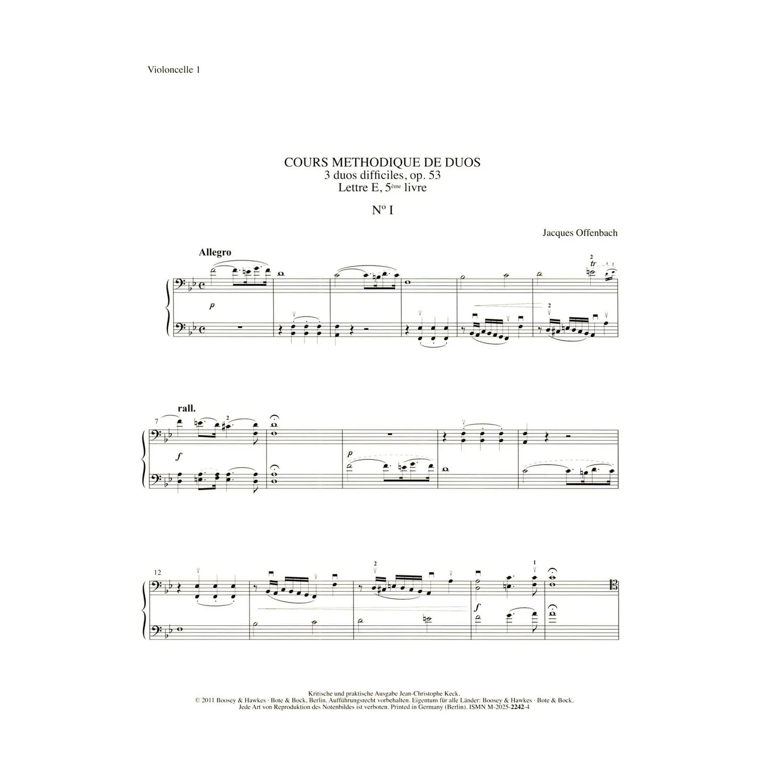 Shar Music Offenbach Vol.5 Cello Duette für zwei Celli