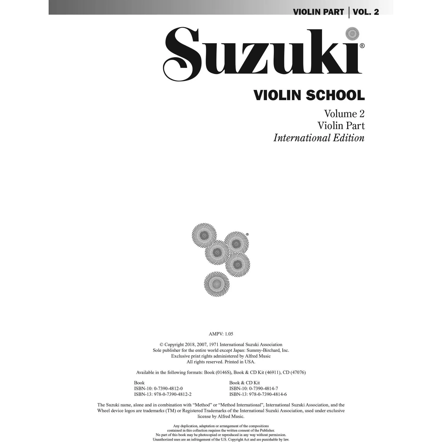Suzuki Violinschule Band 2 Geigenbuch mit CD Hahn