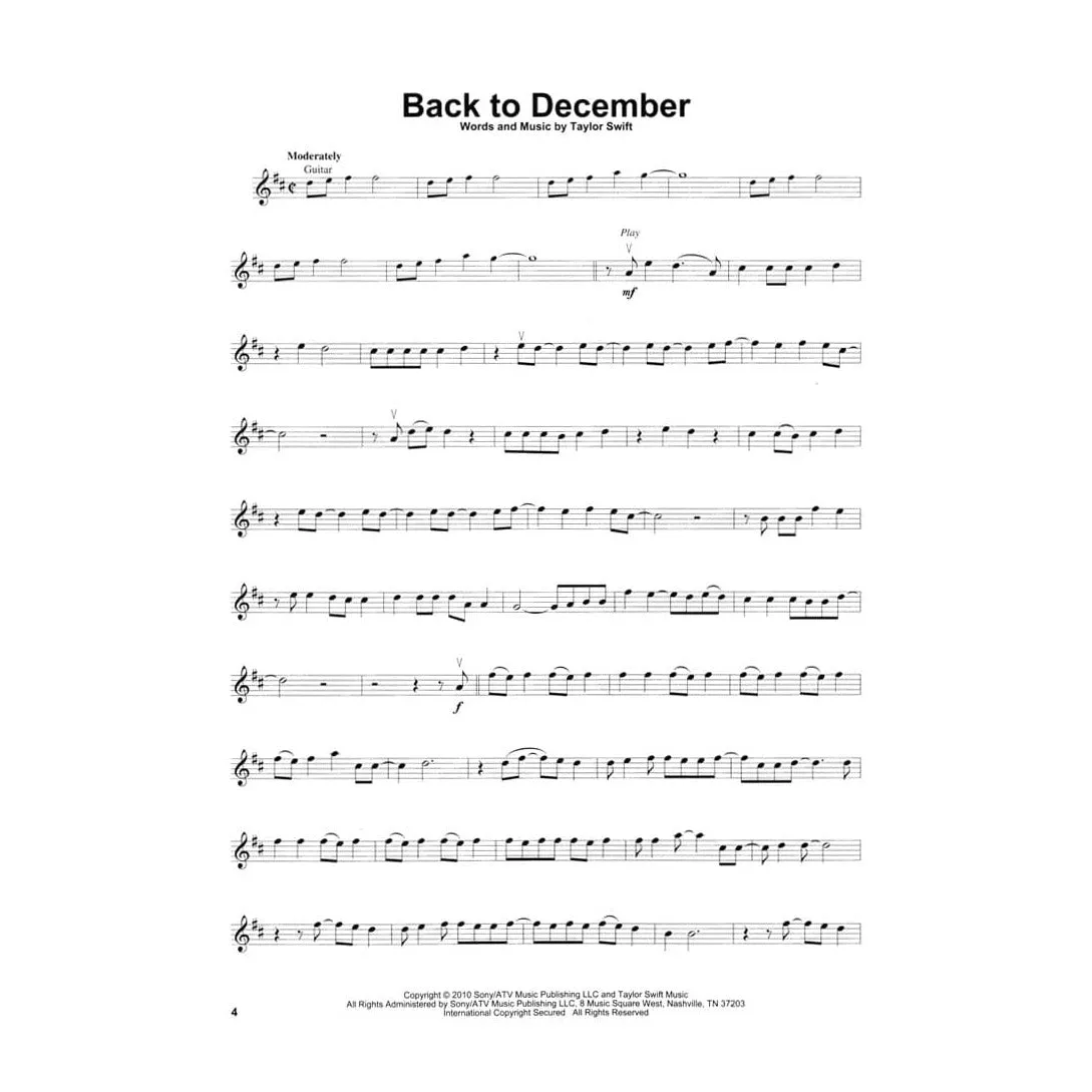 Hal Leonard Violin Play-Along 37 Taylor Swift Noten