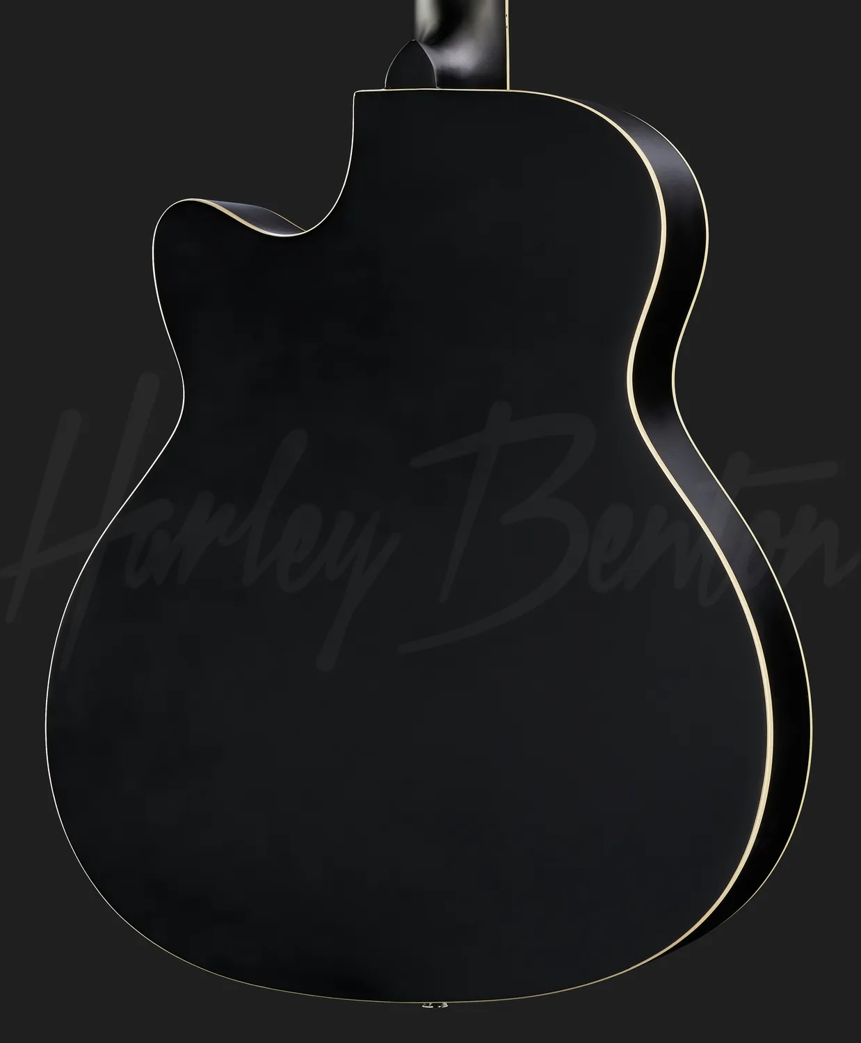 Harley Benton Santos CLN-150CE Resonatorgitarre Schwarz Spider