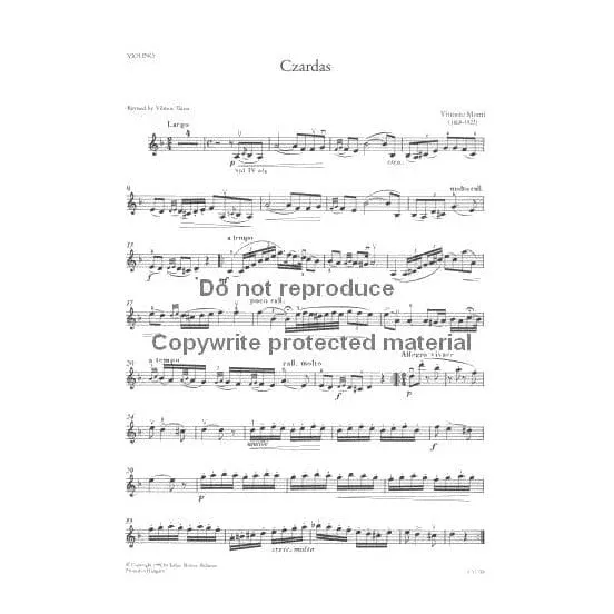 Monti Czardas Tatrai Violinnoten Violine Klavier leicht fortgeschritten