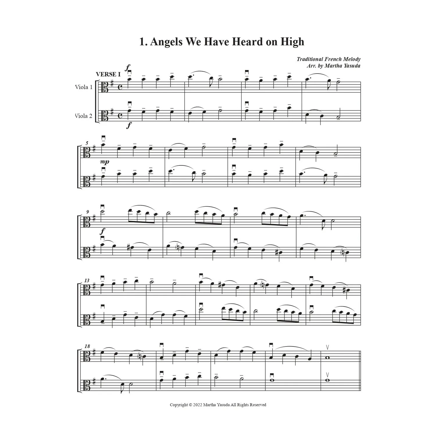 Shar Music Christmas Melodies Viola Duett Noten Advanced Download