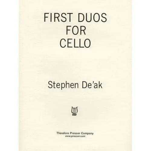 Deak First Duos Cello Noten Presser Duo Einsteiger