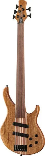 Harley Benton Pro HBZ-2005FL E-Bass 5-Saiter Bundlos Natur