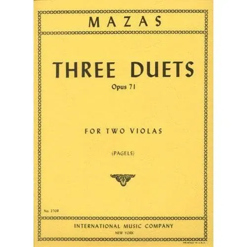 Mazas Op. 71 Drei Duette 2 Bratschen Noten