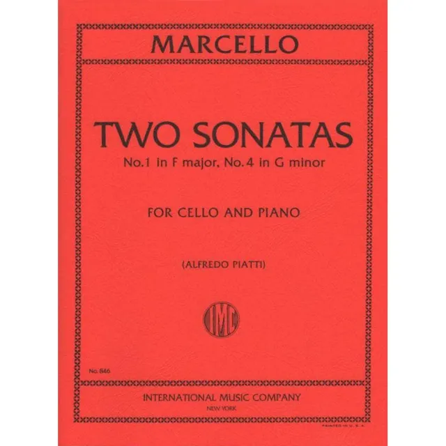 Shar Marcello 2 Sonaten Noten Cello Klavier F-Dur