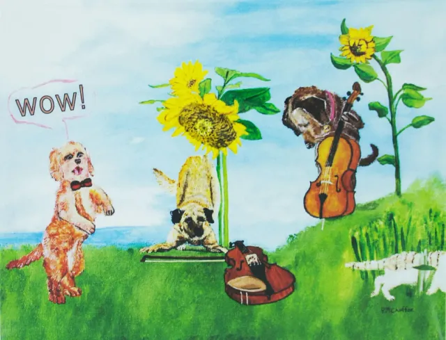 Becky Chaffee Socrates the Cat Grußkarte Bow Wow