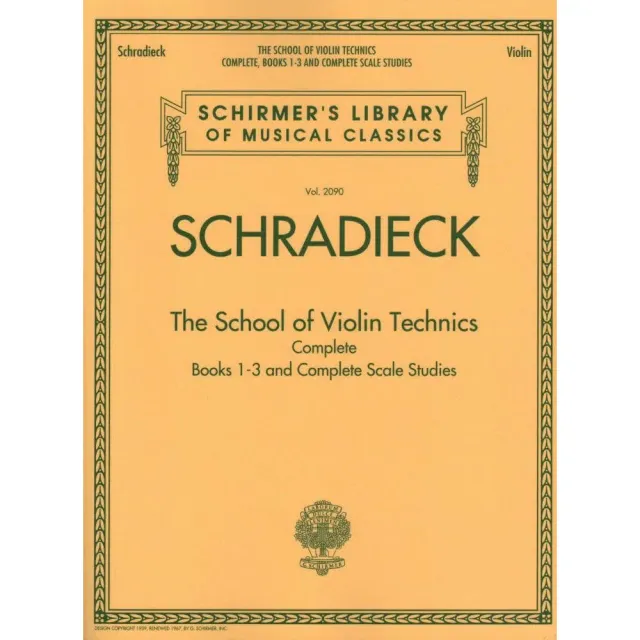 Shar Music Schradieck Violintechnik 1-3 Noten Violine komplett