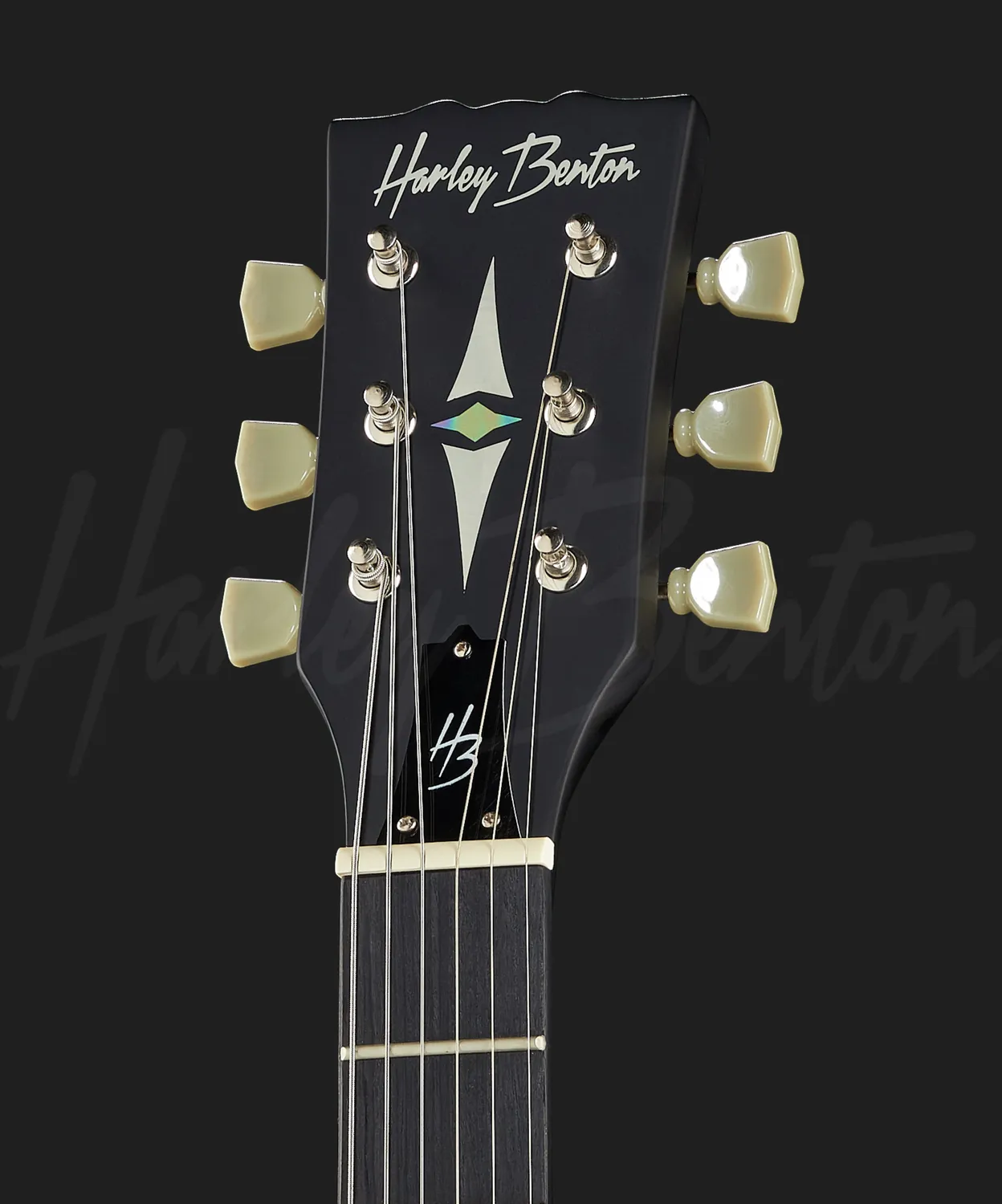 Harley Benton Vintage SC-400 SBK E-Gitarre Schwarz matt