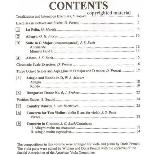 Suzuki Viola School Vol. 6 Bratschenheft Noten