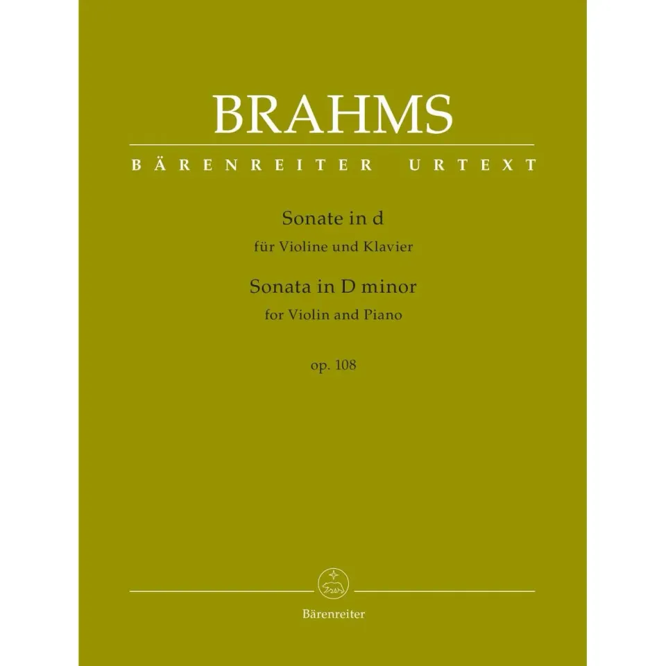 Bärenreiter Brahms Sonate d-Moll Op 108 Noten Violine