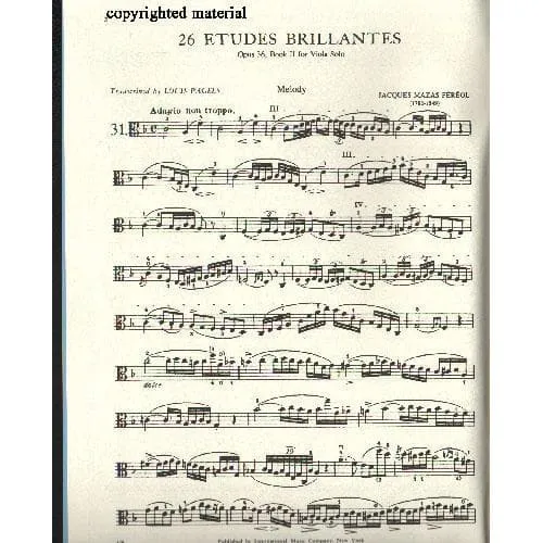 Mazas Etudes Brillantes Op.36 Bratschen-Noten Heft 2