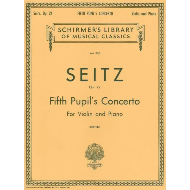 Seitz Schülerkonzert Nr. 5 Op. 22 Violinnoten D-Dur