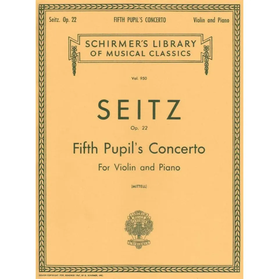 Seitz Schülerkonzert Nr. 5 Op. 22 Violinnoten D-Dur