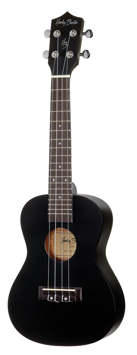 Harley Benton UK-12C Black Konzert-Ukulele schwarz