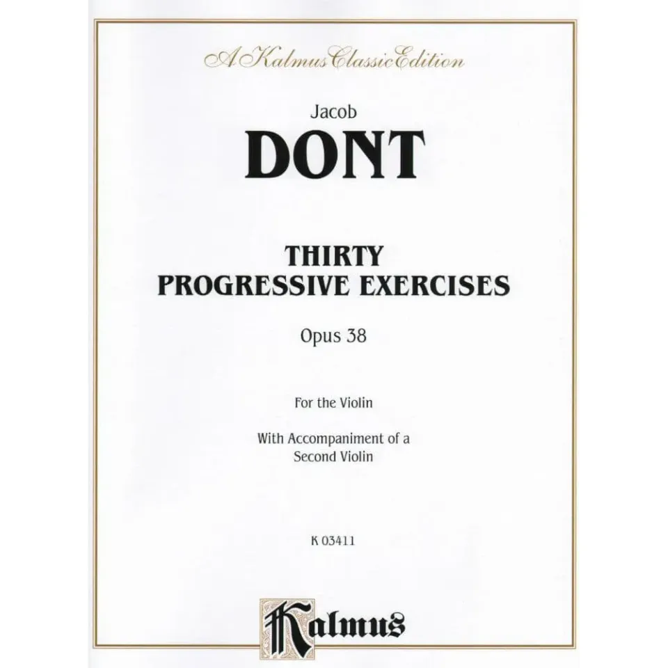 Dont 30 Progressive Exercises Op 38 Violinnoten Kalmus