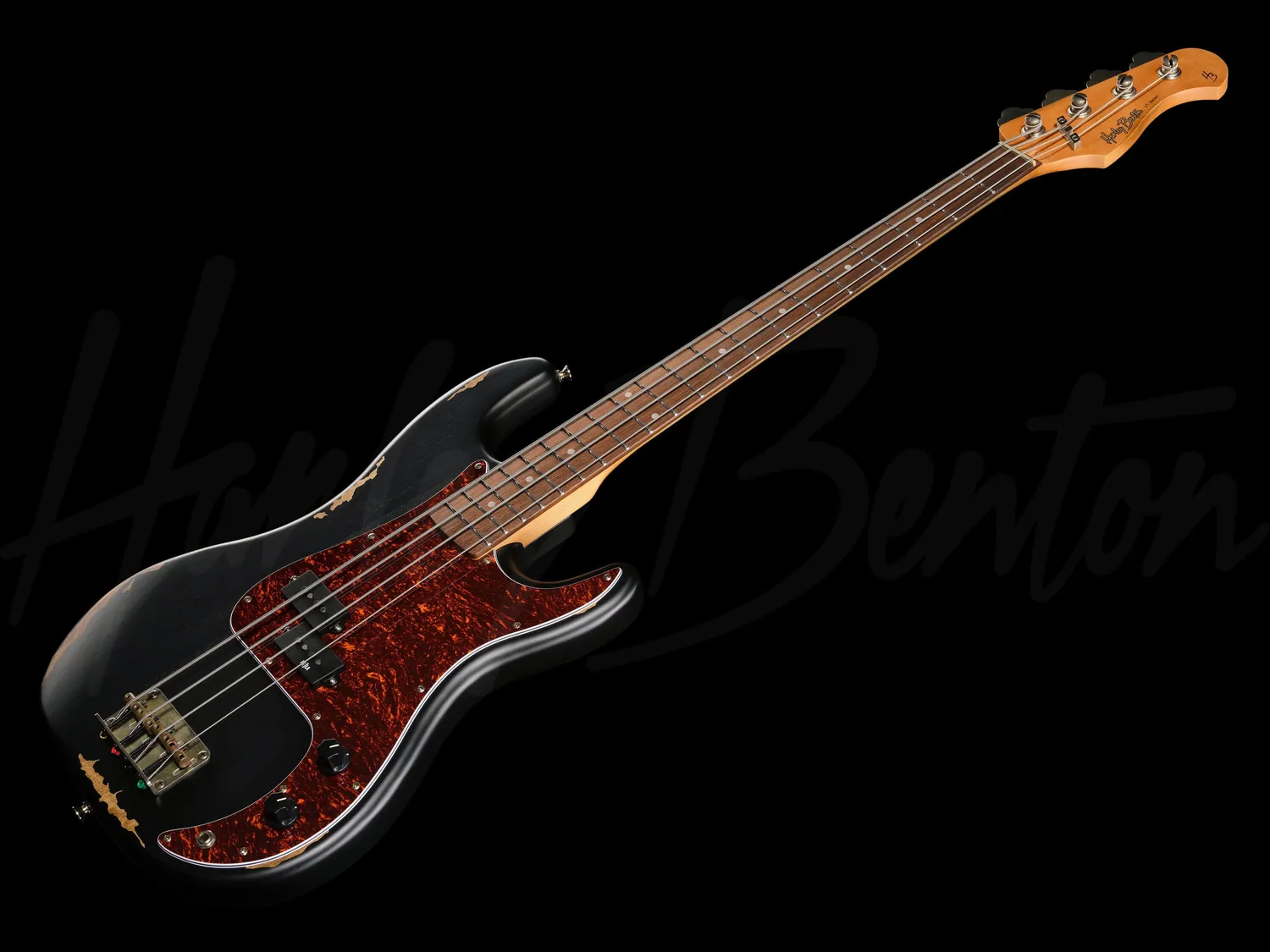 Harley Benton Aged PB-62LA BK E-Bass Light Aged Black