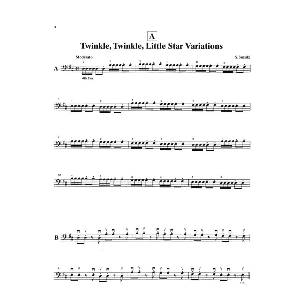 Suzuki Bass School Vol. 1 Kontrabassschule Buch mit CD
