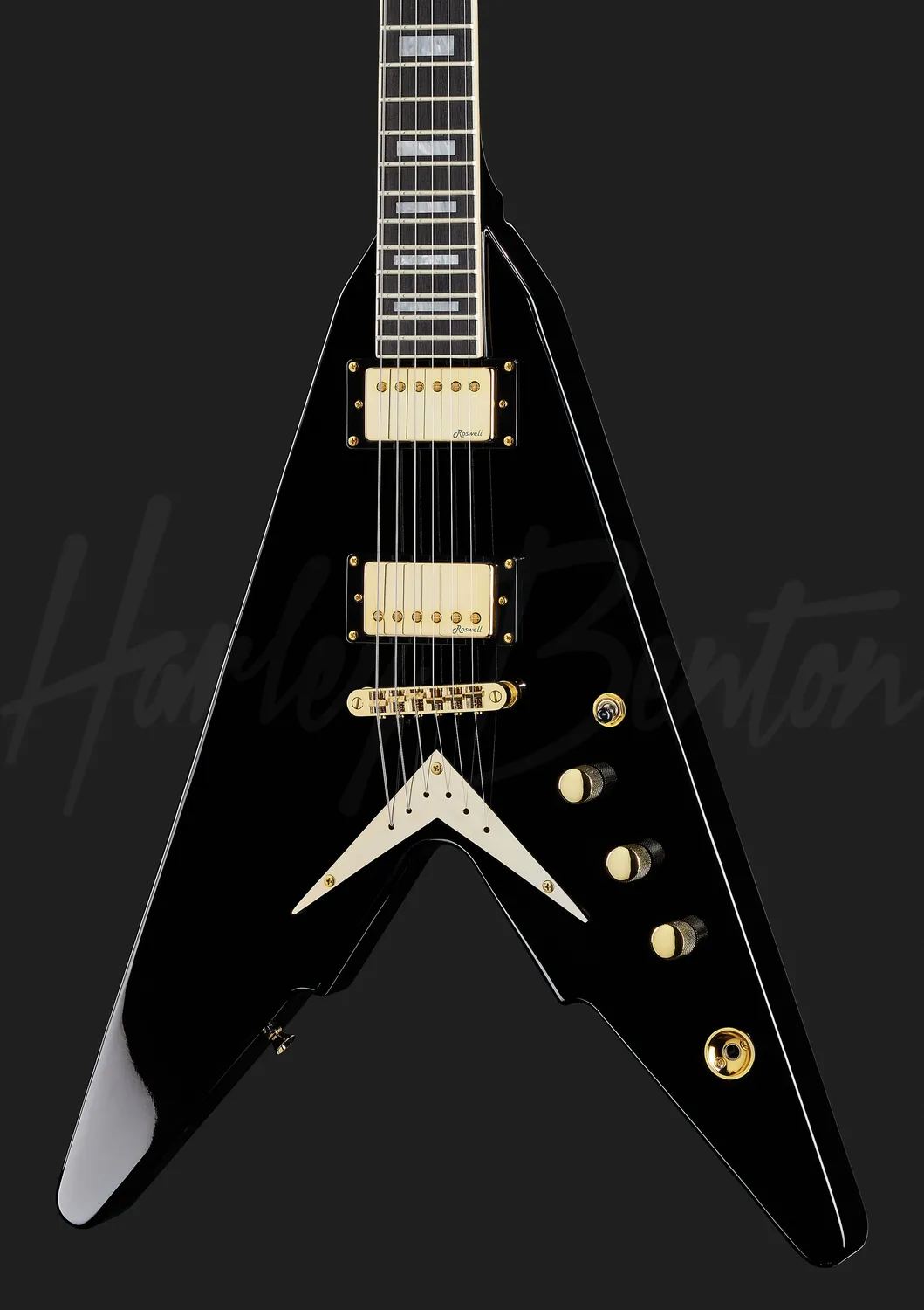 Harley Benton Deluxe Victory Plus BK E-Gitarre schwarz Humbucker