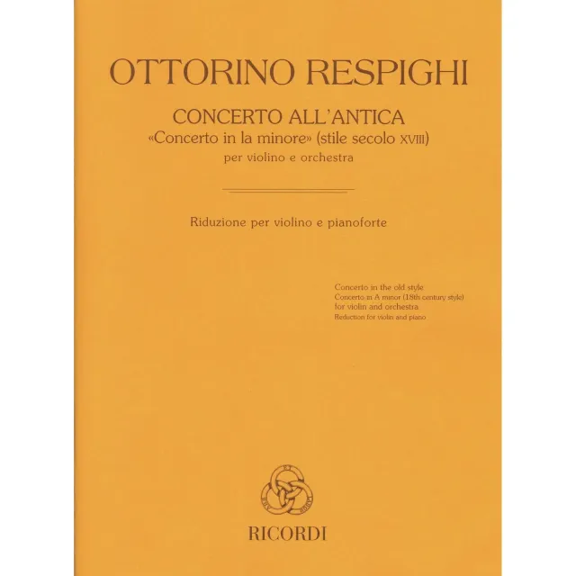 Ricordi Respighi Concerto AllAntica Noten Violine
