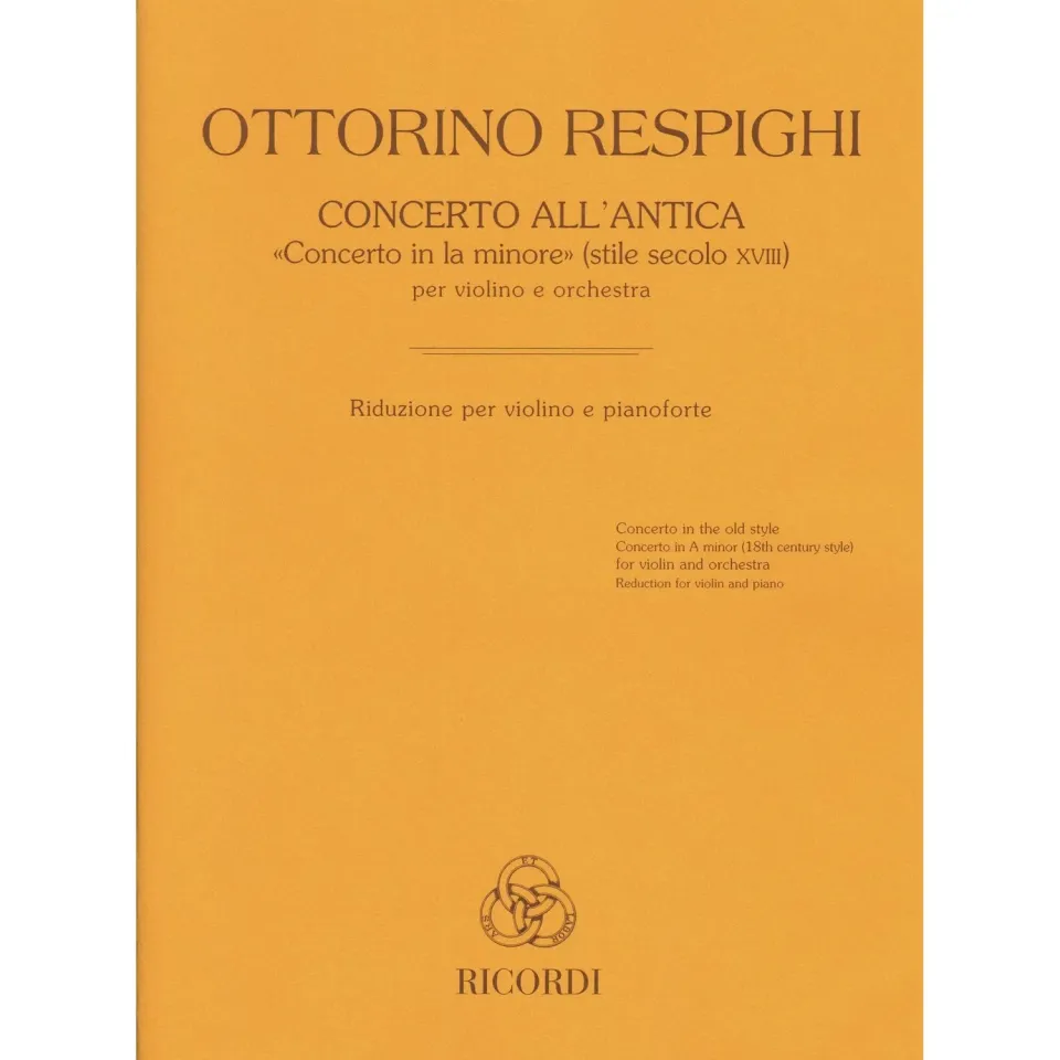 Ricordi Respighi Concerto AllAntica Noten Violine